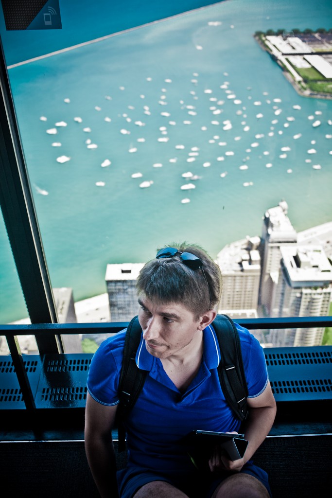 Wojciech Bury at the Willis Tower